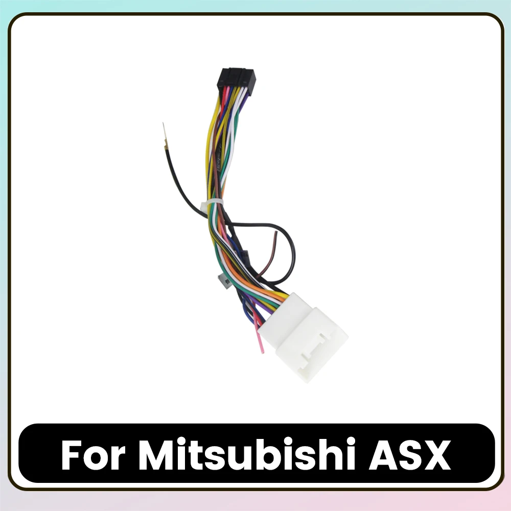 Car Radio 16 pin Adapter Android Power Cable Accessories Wiring Harness For Mitsubishi Lancer 2007+ Outlander Pajero ASX