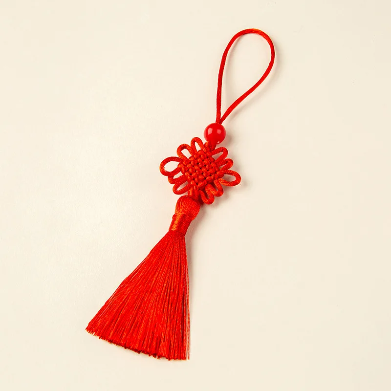 Beaded String Tassel, Small Hanging Tassel Chinese Knot Pendant, Bookmark Decoration, USB Stick Pendant Accessories