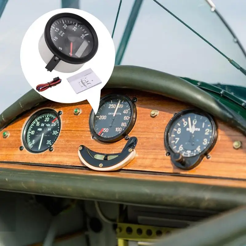 RPM Tachometer Gauge Waterproof Outboard Boat 85mm 0-3000 RPM Gauge Waterproof Outboard Boat RPM Tachometer Gauge For Marine Car