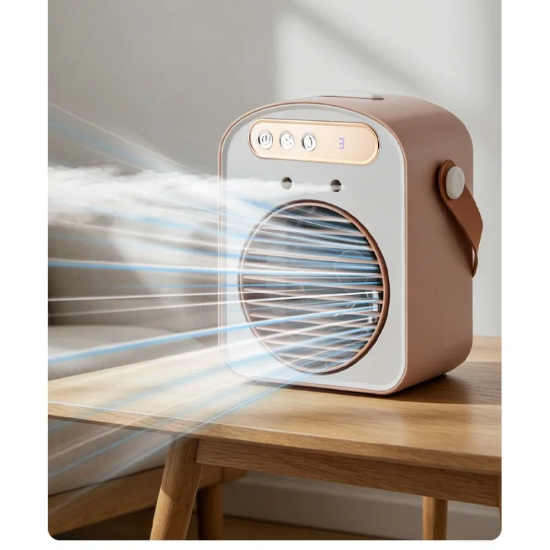 Portable USB Charged Mini Air Conditioner Fan Low Noise Desktop Air Cooler Personal Cooling Device For Home Office And Dormitory