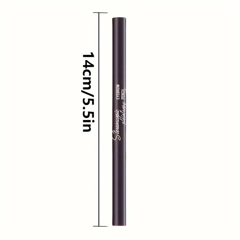 1pca/5pcs قلم حواجب مزدوج الأطراف سهل الانزلاق مع طرف مثلث وفرشاة - مثالي لجميع أنواع البشرة