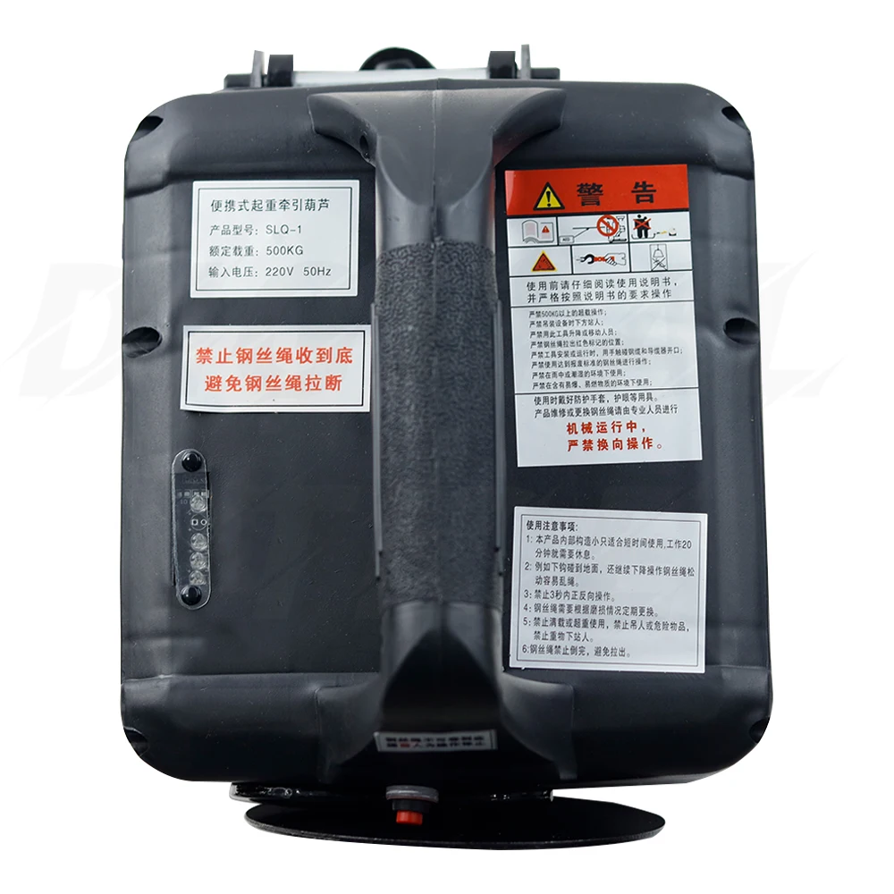 เครื่องกว้านไฟฟ้าแบบพกพา220โวลต์เครื่องกว้านมือบล็อกไฟฟ้ารอกเชือกลากจูง100/200/300/500กิโลกรัม