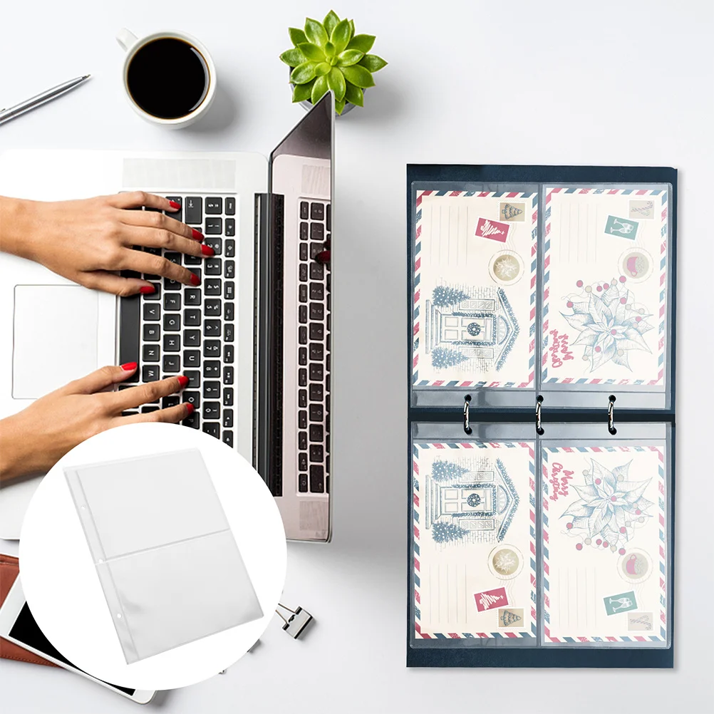 Sacs de protection en papier pour billets de banque, 2 sacs, pochettes de rangement pour Pages d'album en PVC transparent pour organisateur d'argent de collectionneur