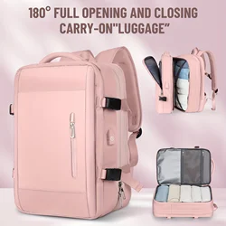 Womens Backpack Fashion Business Trip Luggage Travel Backpack Large Capacity Light Backpack Student Computer Backpack Short Tri