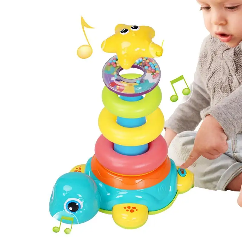 

Kids Stacking Toys Toddler Color Sorting Shape Stacking Toy Early Educational Toys With Removable Turtle Base Cognitive