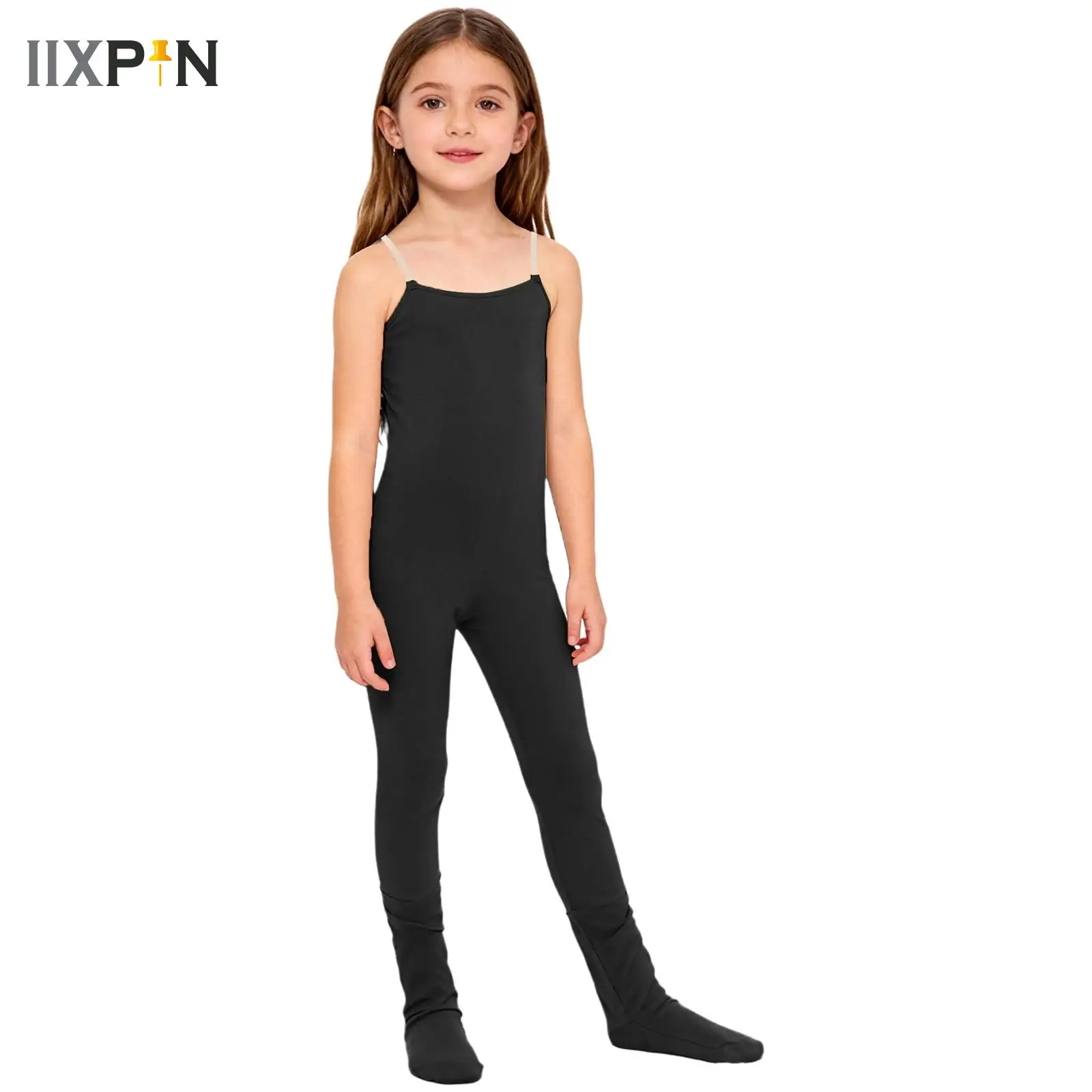 

Детский гимнастический комбинезон для мальчиков и девочек, черный, в стиле зентай, облегающий, на все тело, для косплея, Хэллоуина, костюм-ромпер