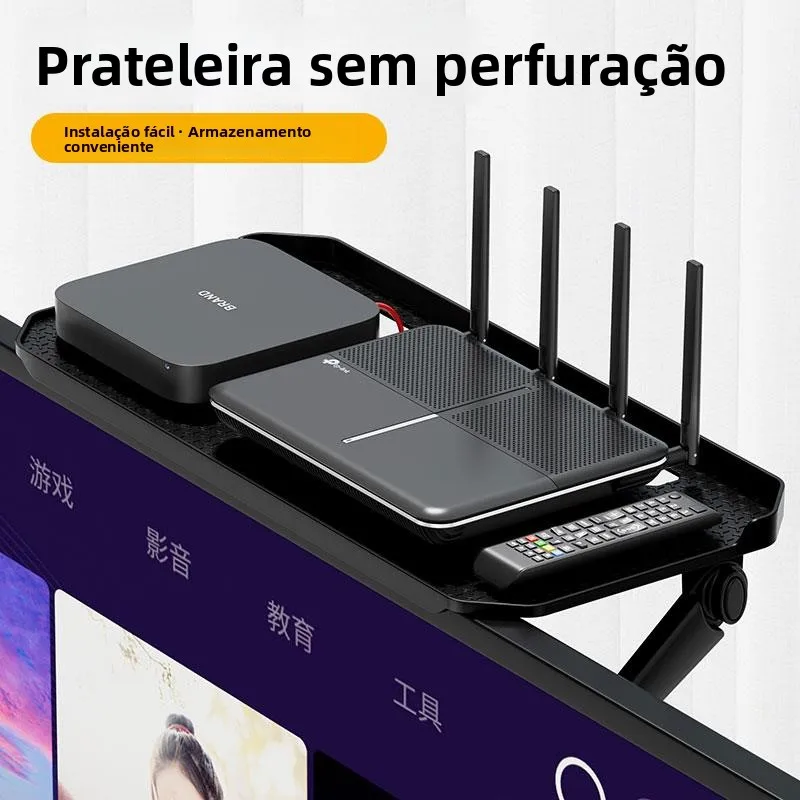 tv-top-box-storage-rack-router-placement-holder-no-drilling-needed-living-room-organization-tool-remote-control-tray-stand