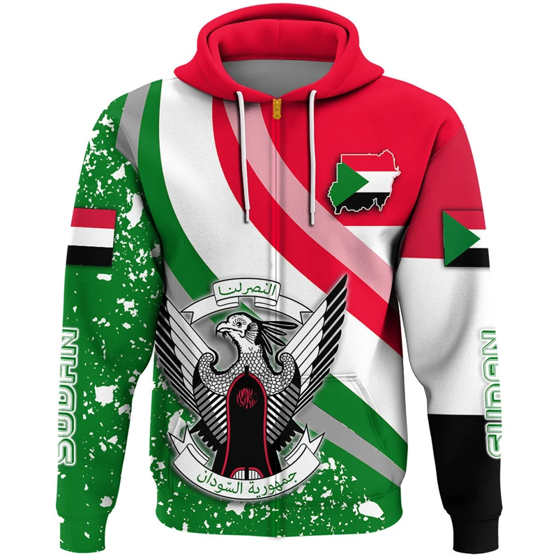 Sultan National Flag Printed Hoodies Women Simple Loose Hoodie Y2k Street Hip Hop Sweatshirt Sportwear Casual Long Sleeve Tops