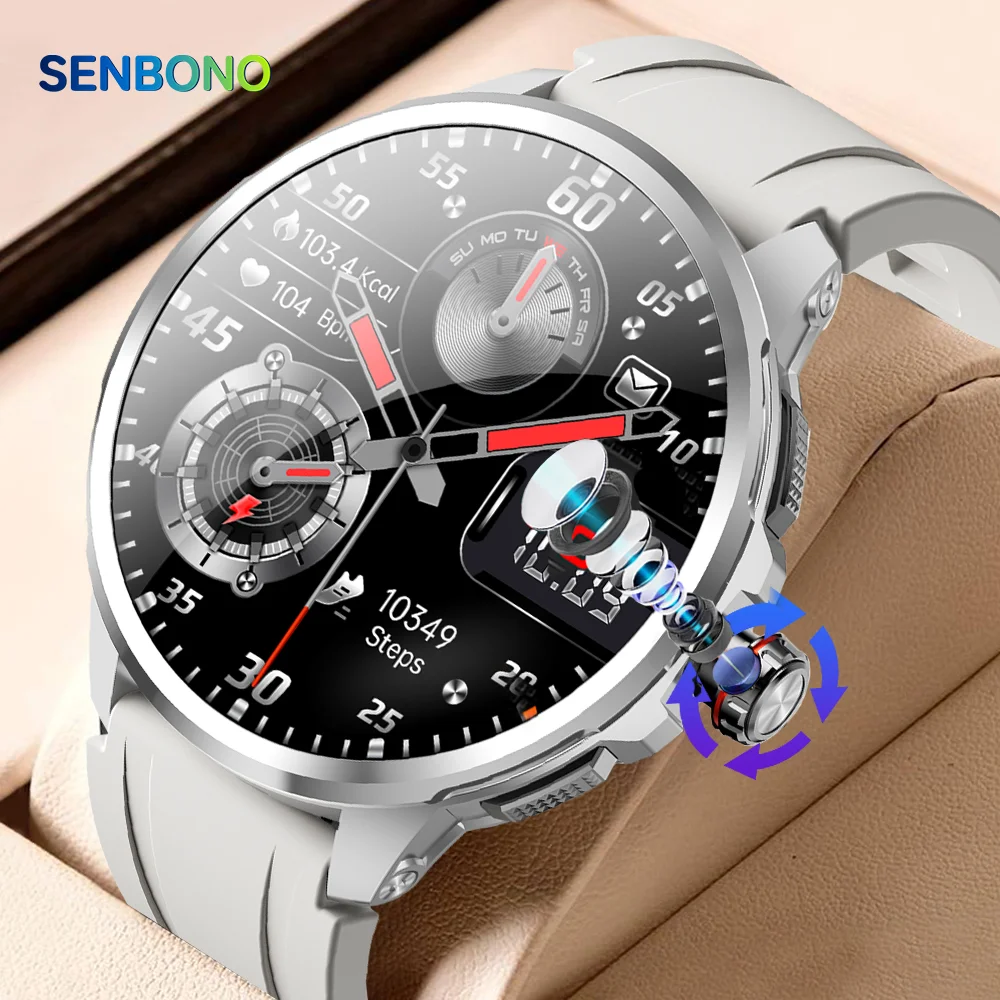 

SENBONO H99 Men's Smartwatch with GPS Camera SIM Card Slot WiFi Health Monitoring 32GB Internal Storage 4G Smart Watch Android