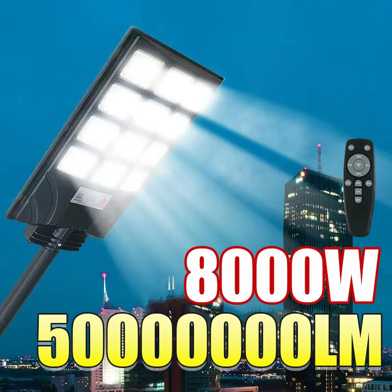 最新型屋外ソーラーledライト-8000w-ソーラーセンサー壁掛けライト-超高輝度-ガーデンソーラーランプ-ip67防水-ソーラーランプ