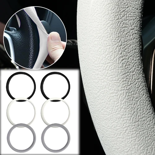 Protector para volante de coche Universal para ruedas redondas y en forma de D de 32cm agarre cómodo todas las estaciones silicona antideslizante absorbente del sudor
