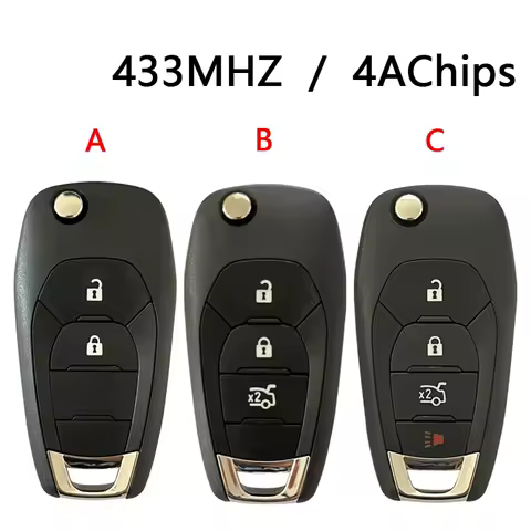 CN014100 For 2015 Cruze 2021 Spark Sonic Flip Key Fob 433.92MHz ASK 4A Chip Car Remote Control Key P/N: 26325084