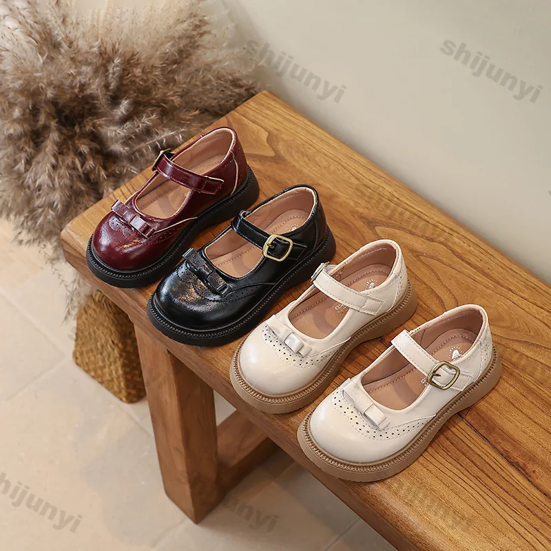 

Breathable Soft Sole Children Leather Shoes Fashion Summer Comfortable Mary Jane Shoes Sweet Butterfly Knot Princess Shoes Girl