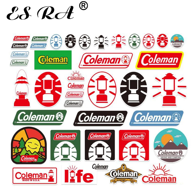 

40 Pcs/Set Stickers Decals Outdoor Brand Logo Camping PVC Pegatinas For Laptop Cellphone Car Skateboard Motor Decorate