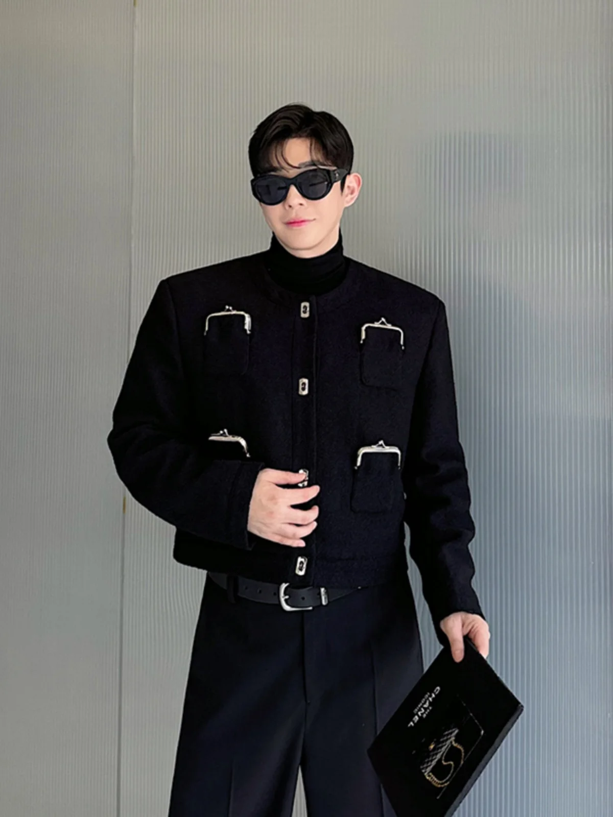 

Мужская куртка свободного кроя, модная, роскошная, универсальная, с французским дизайном, золотой отделкой, для молодежи, весна-осень-зима