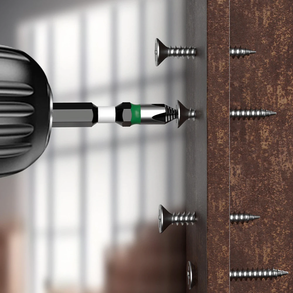 

For Tough Jobs Magnetic Hex Bit Set Non-Slip Grip Shock Resistant Screwdriver Bits Drill Bit Shock-Resistant Design