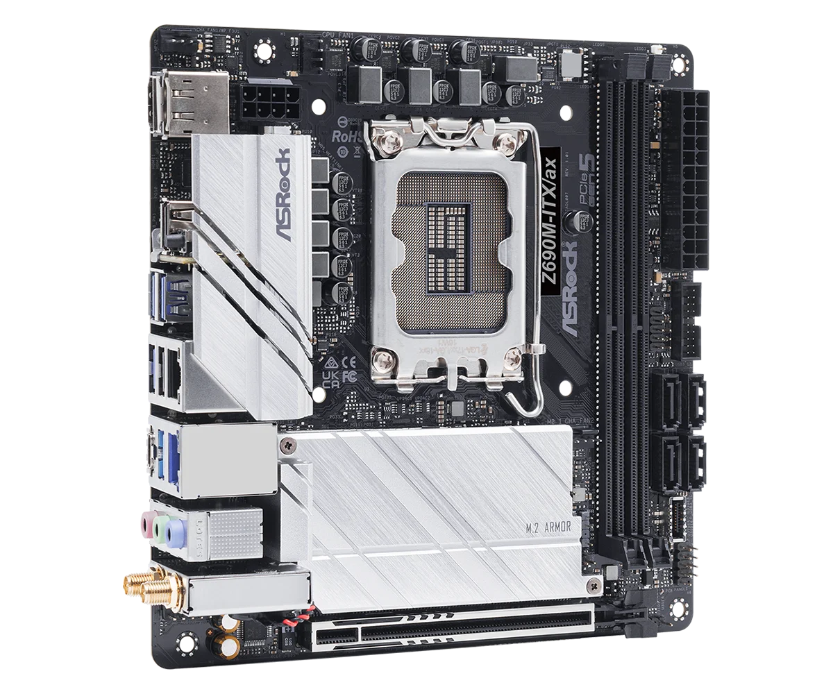 لوحة أم ASROCK Z690M-ITX/ax بت - مراجعة Lga1700 Itx Motherboard Ddr5 وسعره