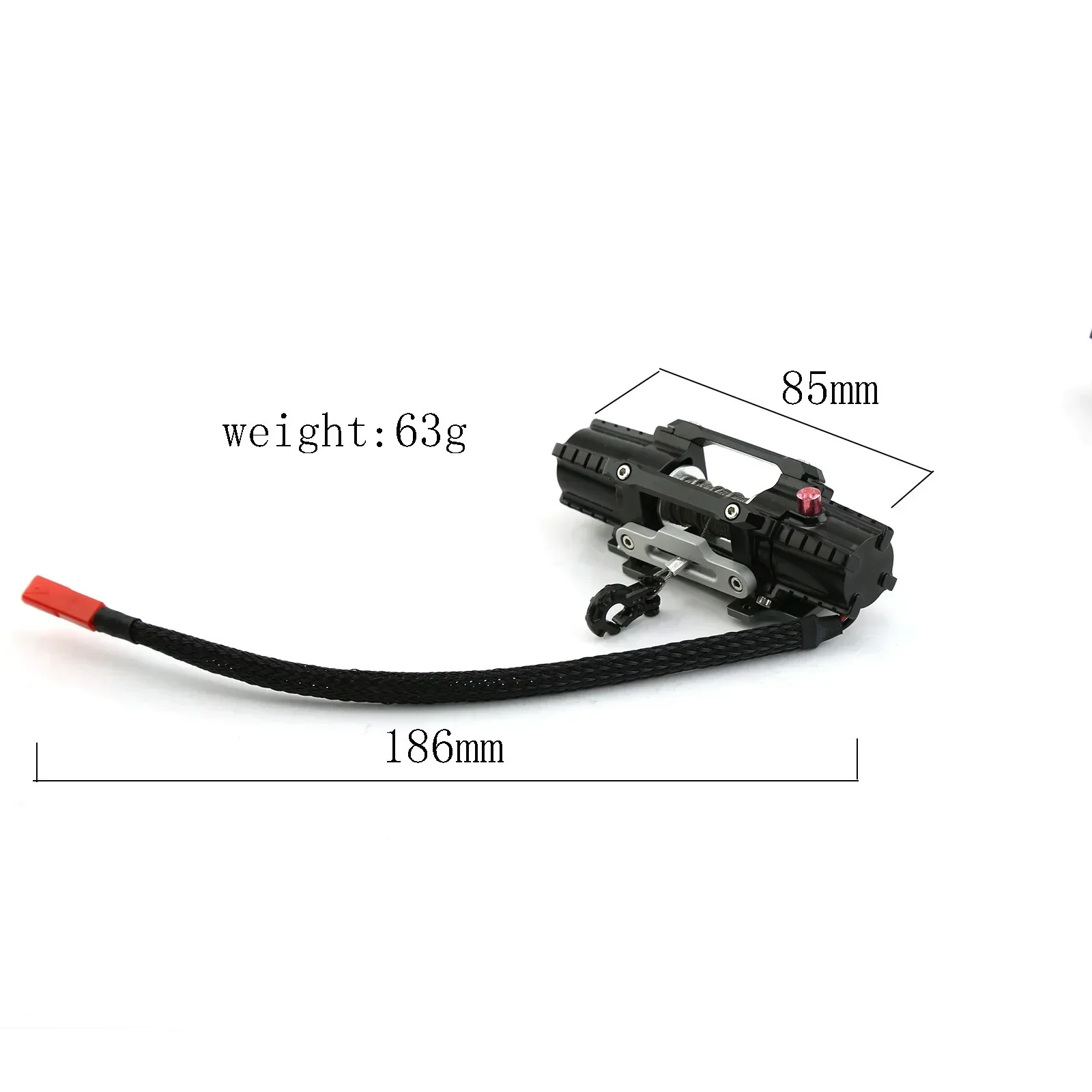 Wciągarka symulowana metalowa z podwójnym silnikiem do gąsienic 1/8 1/10 RC Axial SCX10 TRX4 RC4WD D90 KM2 Redcat YK4082 Upgrade Parts