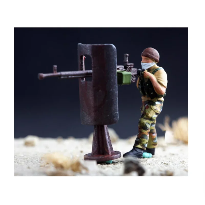

Масштабная модель 1:72 из смолы: Солдат тяжёлой пулемётной группы наемников, подходит для сцен с танками и вертолётами, коллекционная декоративная фигурка для демонстрации.