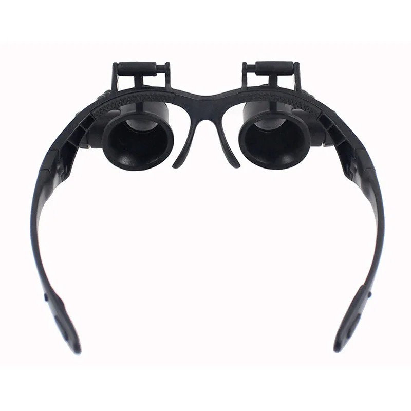 

10x15x20x25x LED light glasses head-mounted magnifier
