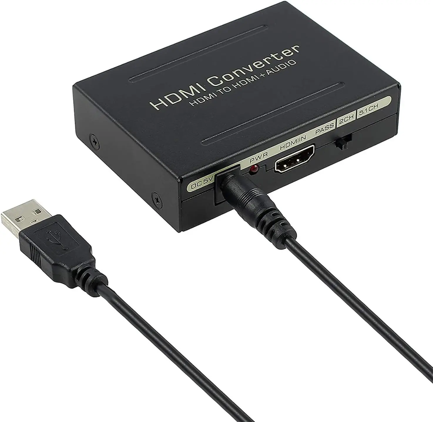 1080P HDMI to Optical Toslink Spdif R/L RCA 5.1CH HDMI Audio Extractor Splitter Video Audio Converter for PS4 Xbox DVD HDTV