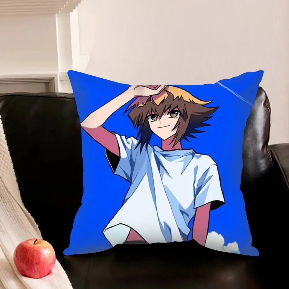 YU GI OH GX Hero J-Jaden Y-Yuki  Various Sizes Square Pillowcase For Car Home Bedchamber Decor