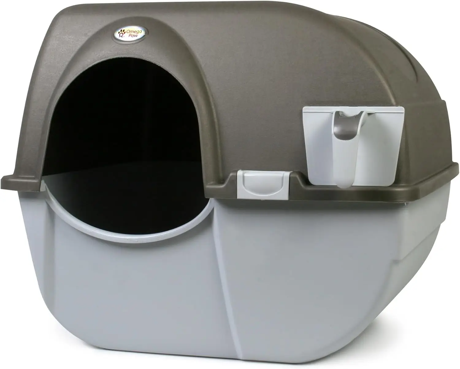 

Self-Cleaning Litter Box for Small to Medium Cats, Grey, No Electricity Needed