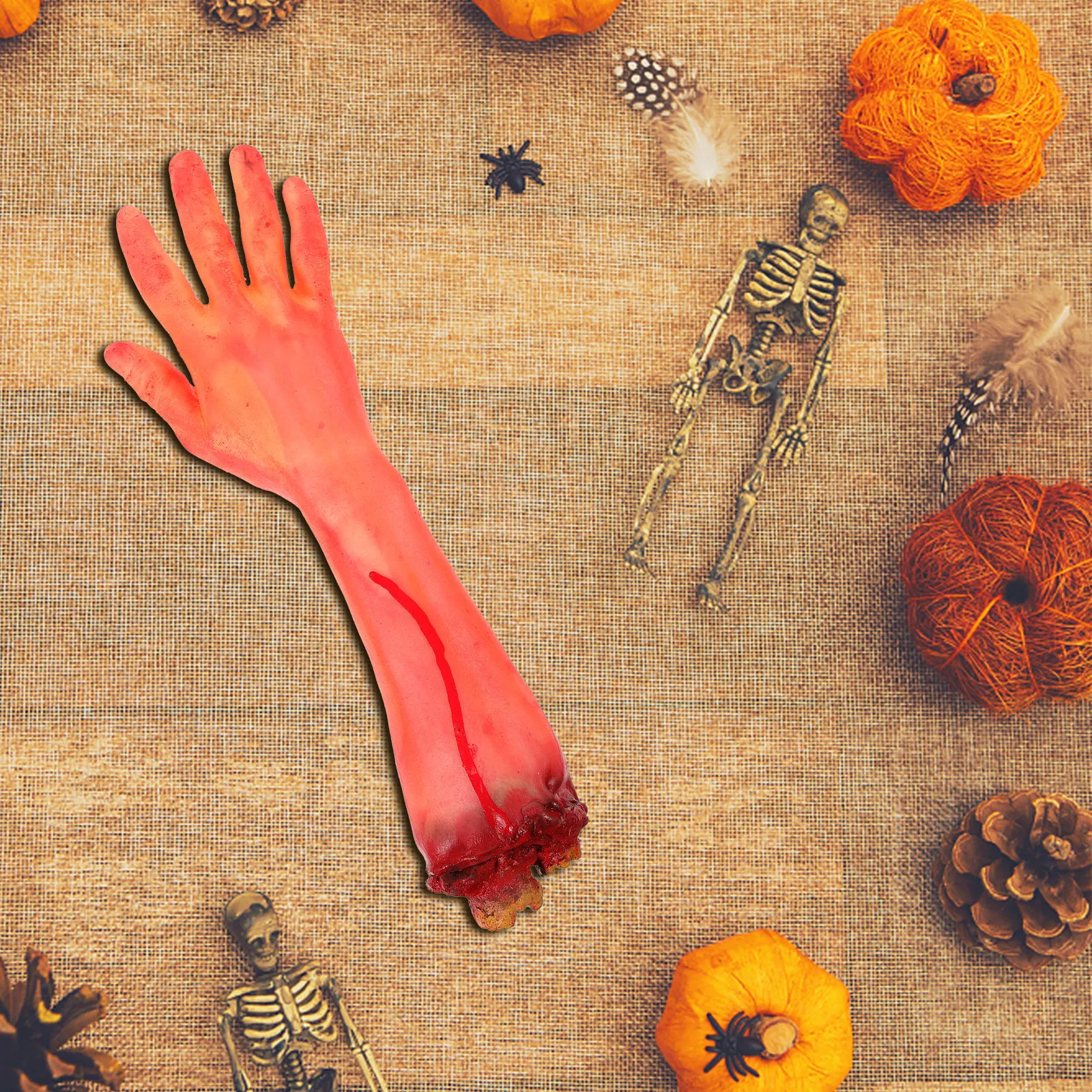

2Pcs Fake Severed Hands Horror Prop Halloween Decoration Simulated Broken Arms Scary Severed Hand Fake Broken Hands Arms