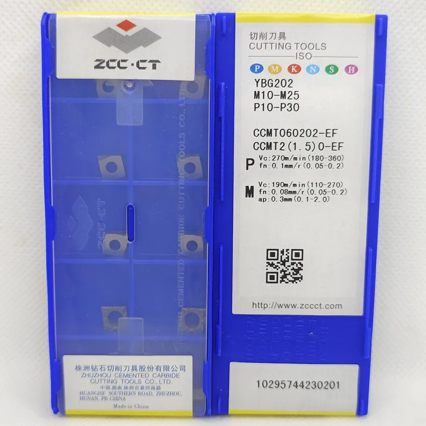 

CCMT060202-EF YBG202 CCMT060202-EF CCMT060202 ZCC.CT CNC blade carbide inserts Turning inserts For Steel, Stainless steel