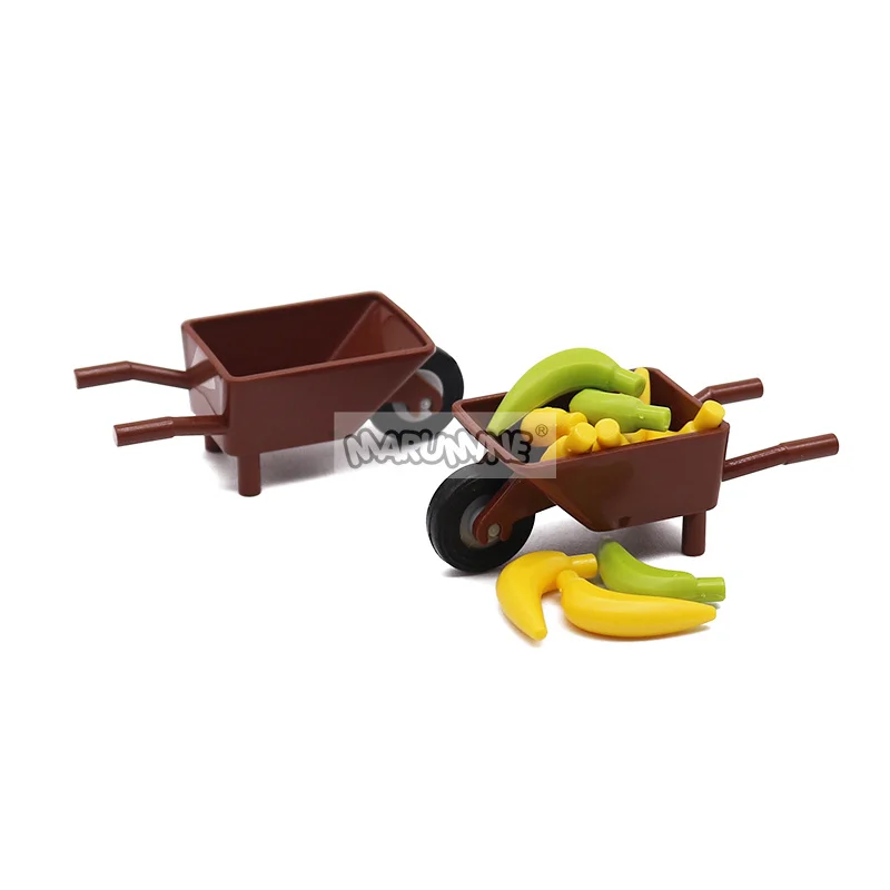 Marumine Utensil Wheelbarrow Frame 98288 MOC Bricks With 59895 Tire 14mm Snooth Single Wheel Compatible Building Block Parts