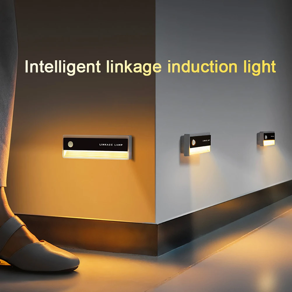 

Stair Lights Step Lights With Built-in 1500mAh Battery 2 Adjustable Brightness USB Charging Under Cabinet Lighting For Hallway