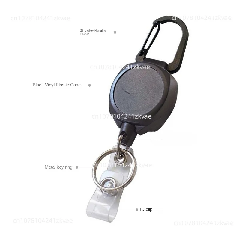 Telescopic certificate keychain automatic spring back security fast key chain