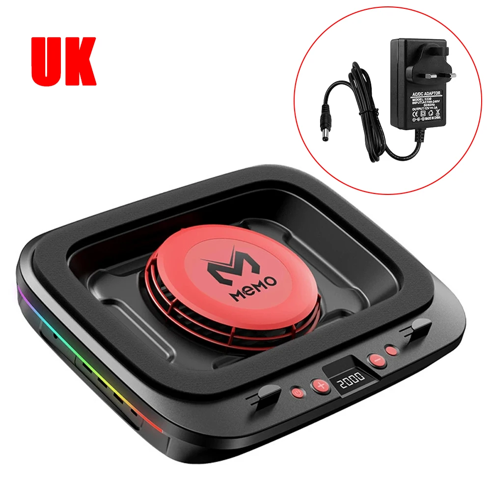 forEswirepro FL08 Strong Air Cooling Stand Base Bracket Pad Powerful Fan Pressure Gaming Laptop Cooler with 12V Power Supply - view 3