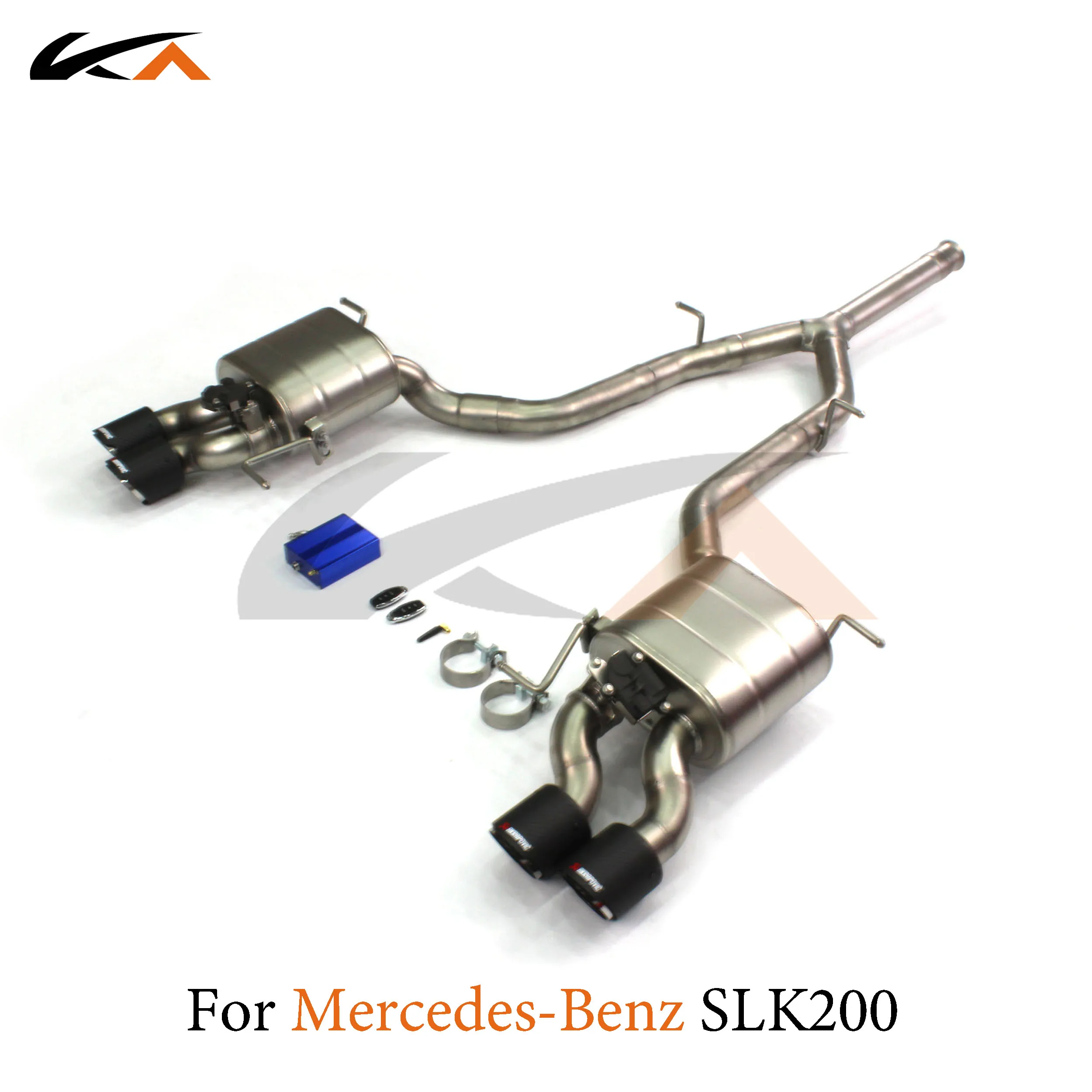 KA Tuning exhaust system stainless catback for Mercedes-Benz SLK200 rear section performance parts muffler with valve