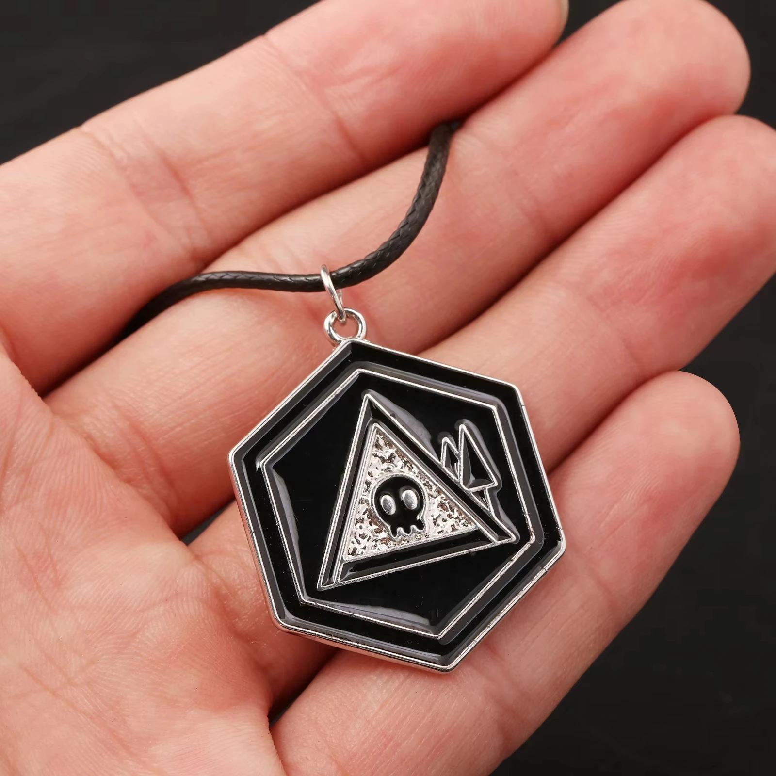 Anime Murder Drones Cosplay Necklace Gothic Skull Skeleton Pendant Black Neck Collarbone Chain Couples Halloween Accessories