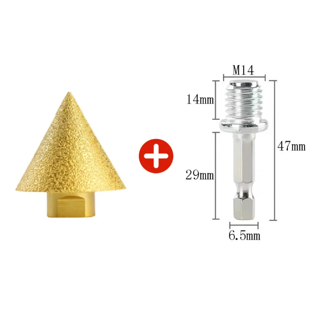 Diamond Finger Milling Bit For Ceramic Tile Porcelain Marble Beveling Chamfer Hole Expansion Conical Drill Tool Head