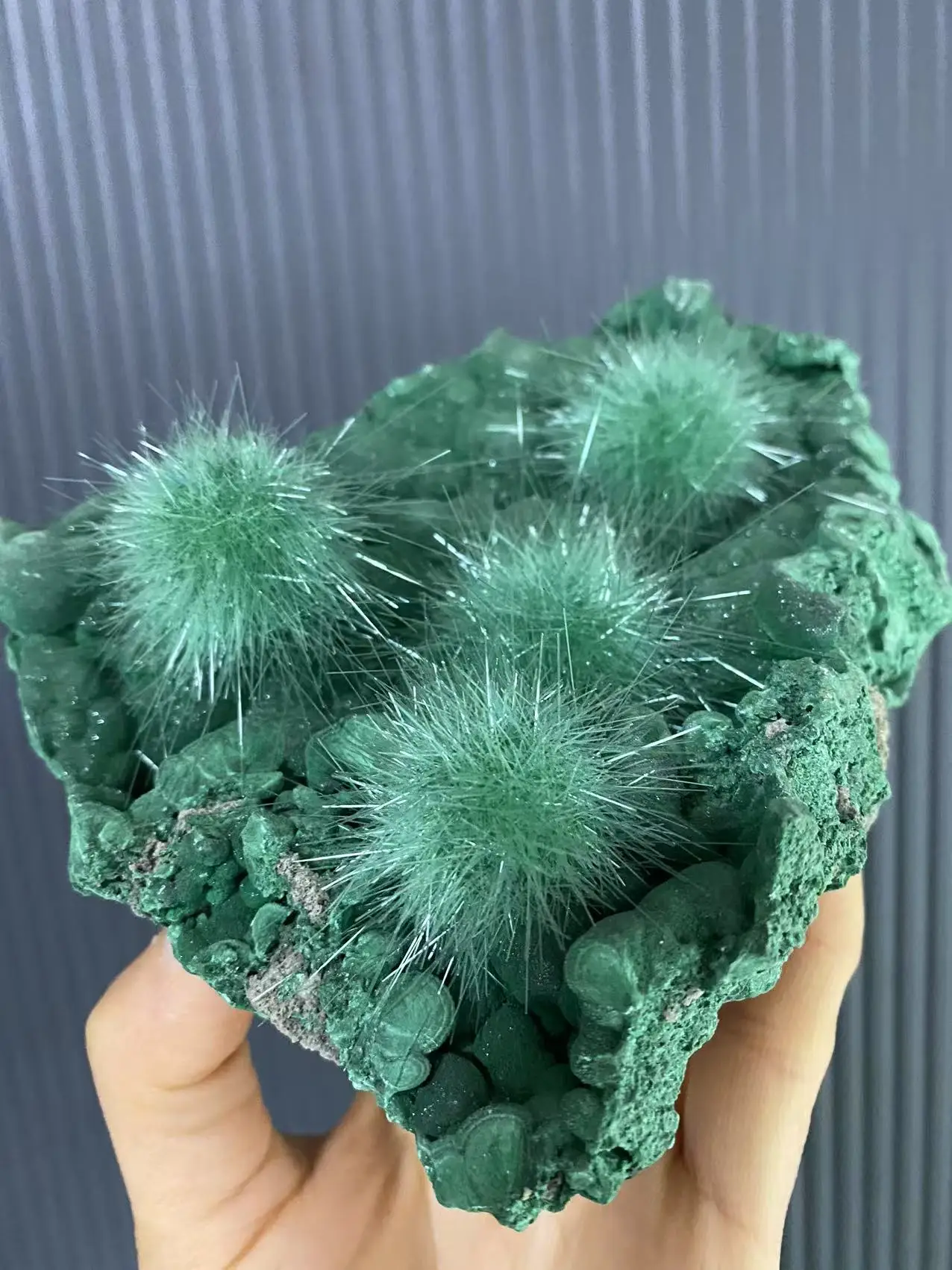 Natural Malachite Symbiotic Green Hair crystal,Quartz Crystal Symbiotic Cluster,Mineral Reiki Healing,Wealth, Demagnetization