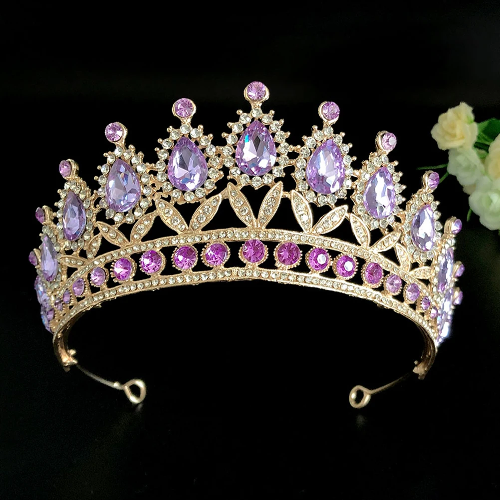 

1 set Bridal Crown Rhinestone Jewelry Set Set Gold Crystal Jewelry Accessories Wedding Party Prom Rhinestone Women Dangle