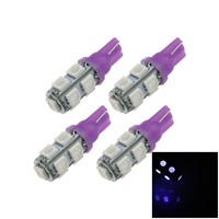 4x Ultraviolet Car T10 W5W Roof Bulb License Plate Lamp 9 Emitters 5050 SMD LED 585 655 656 A010-UV