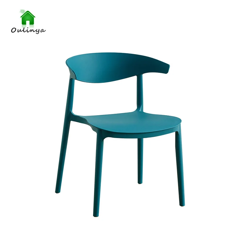 Modern Simple and Thickened Plastic Chair Home Adult Backrest Chair Creative Coffee Shop Leisure Dining Chair Backrest Chair