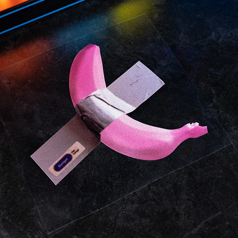 Pegatinas reflectantes impermeables de plátano rosa divertidas coche - imagen 2