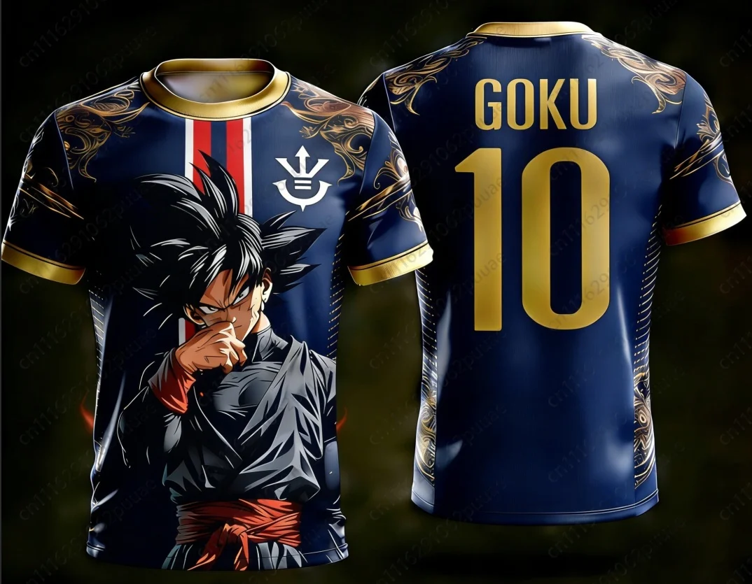 2026 Hot Selling 3D Japanese Anime Dragon Ball Adult Men's Football Shirts Wukong Anime Sports 3D T-shirts FamilyMatching