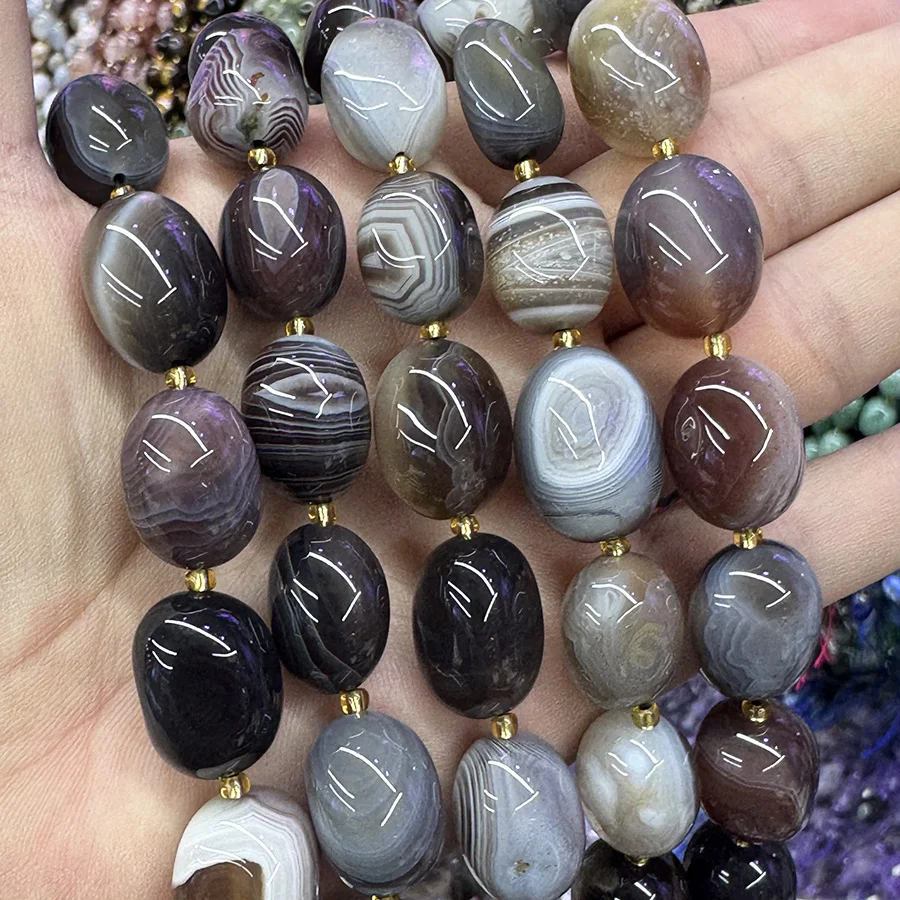 Natural Persian Gulf Agate Conformal Lrregular Stone Faceted Loose Beads For Jewelry Making DIY Necklace Bracelet 15''10-15mm