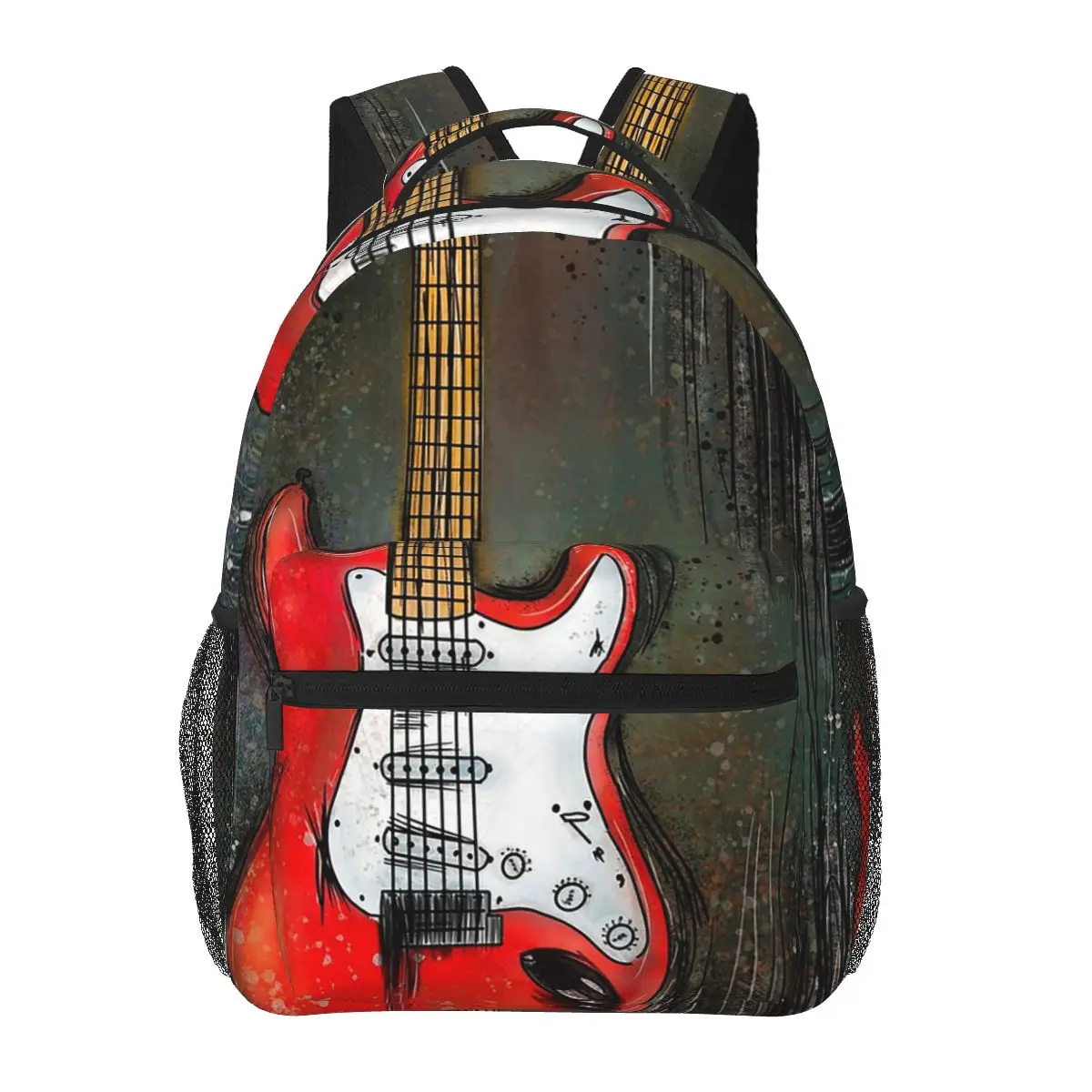 

Electric Guitar Backpack Hot Sale Daypack Large Capacity Boys Girls BookBag School Bag Shoulder Bags for Men Women