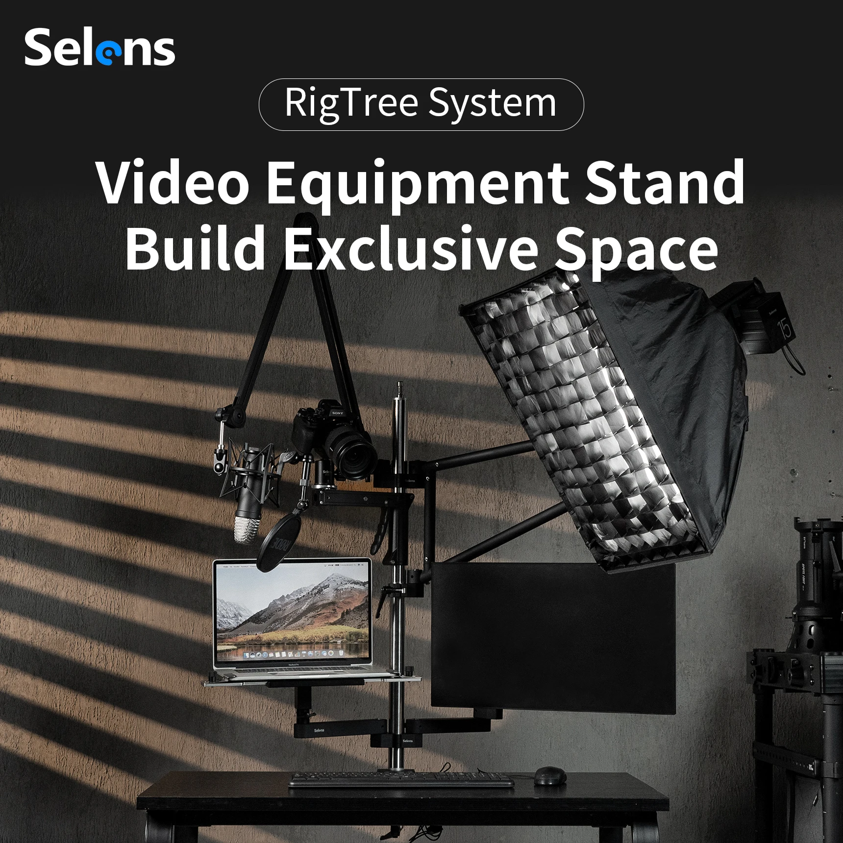 Selens Newest Multifunctional Adjustable Video Equipment Stand Build Exclusive Space Photo Studio Kits Photography Accessories