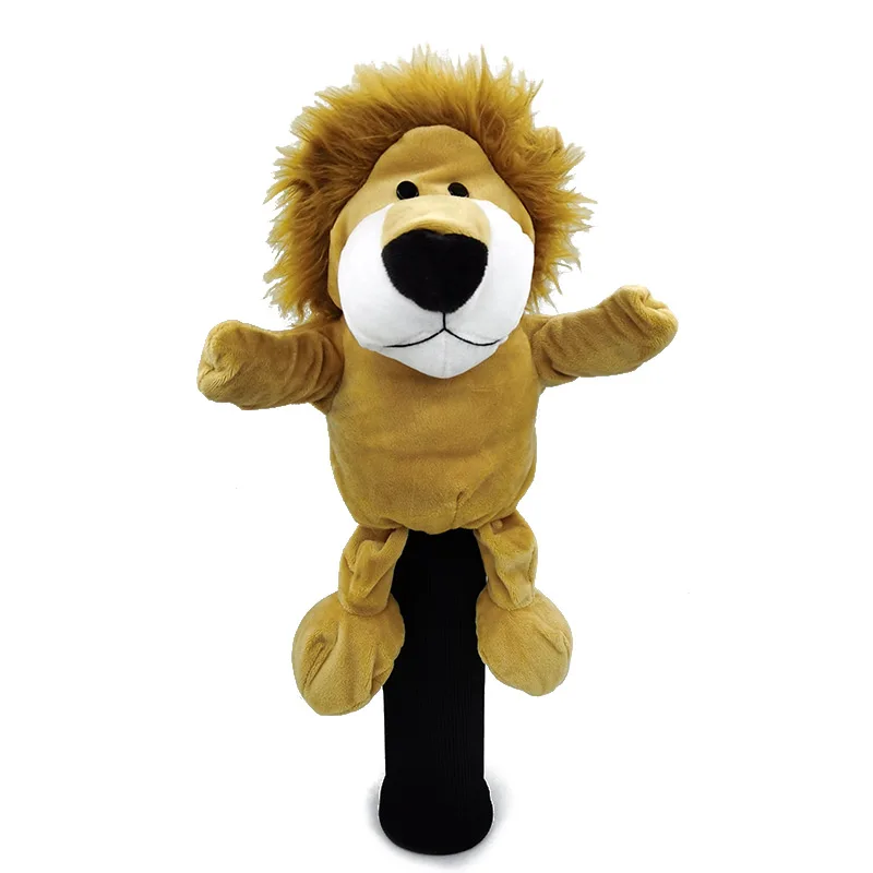 Cartoon Lion Golf Driver Headcover 460cc Animal Head Cover Golf Club Accessories 2 Colors Mascot Novelty Cute Gift