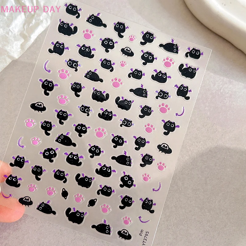 Cartoon Cute Cat Nail Stickers Nail Art Supplies Kawaii Nail Art Stickers Fashion Nail Art Decoration Stickers Manicure Decals