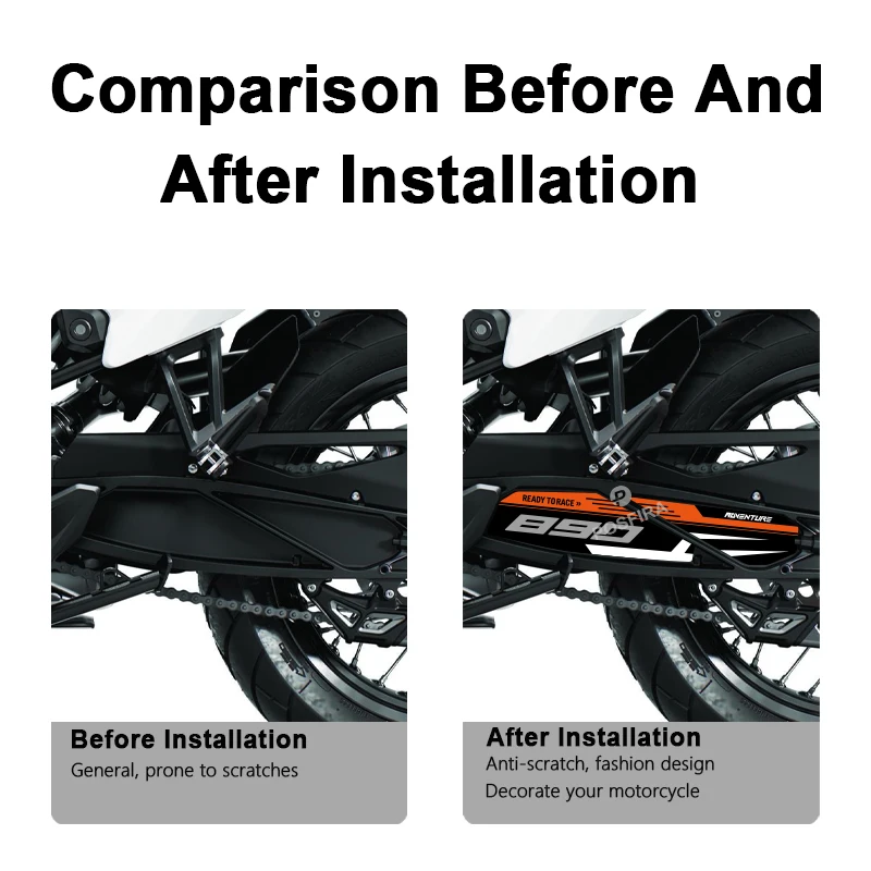 POSFIRA Motorcycle Swingarm Sticker Vinyl Decals for KTM 890 Adventure/R 2025 2024 2023 2022 2021 Swing Arm Accessories