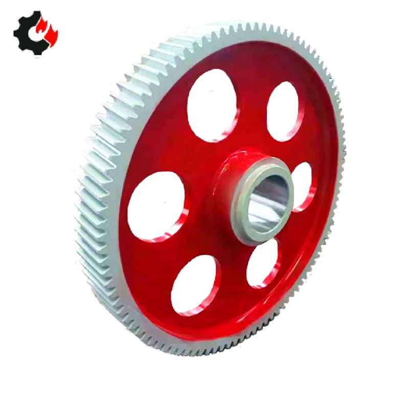 Custom Large Diameter Rotating Gear Steel Casting Spur Large Gear Wheel