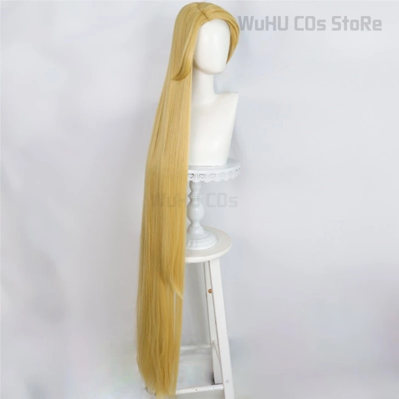 ReadyStock-Hazbin Cosplay Hotel Cosplay Lilith Wig Lilith Long Yellow Hair Wig Women Men Halloween Cosplay Wig Crown Horns